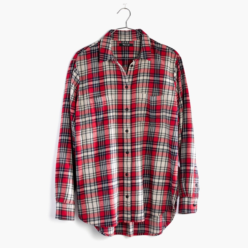Madewell Flannel Oversized Ex-Boyfriend Shirt